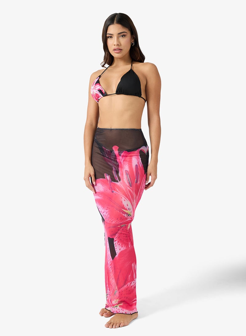 Ginger Floral Bikini Top & Skirt Set - Image 1